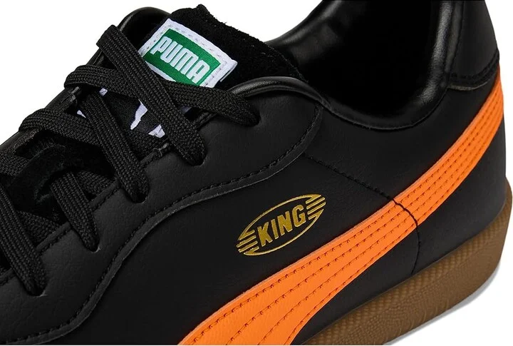 PUMA King 21 Indoor Trainer Soccer Shoes Men's Shoes Black/Heat Fire : 9.5 D - Medium, Leather/Synthetic - Image 7