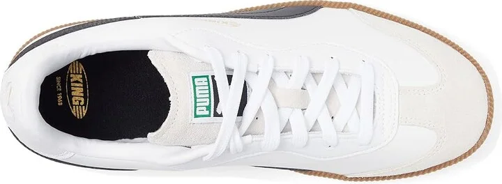PUMA King 21 Indoor Trainer Soccer Shoes Men's Shoes Puma White/Puma Black/Gum : 7 D - Medium, Leather/Synthetic - Image 2