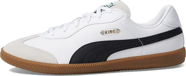 PUMA King 21 Indoor Trainer Soccer Shoes Men's Shoes Puma White/Puma Black/Gum : 7 D - Medium, Leather/Synthetic - Image 6