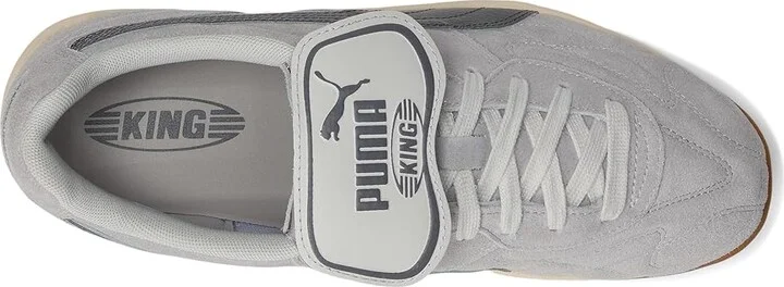 PUMA King Indoor Shoes Men's Shoes Gray Echo/Alpine Snow : 14 D - Medium, Leather - Image 2