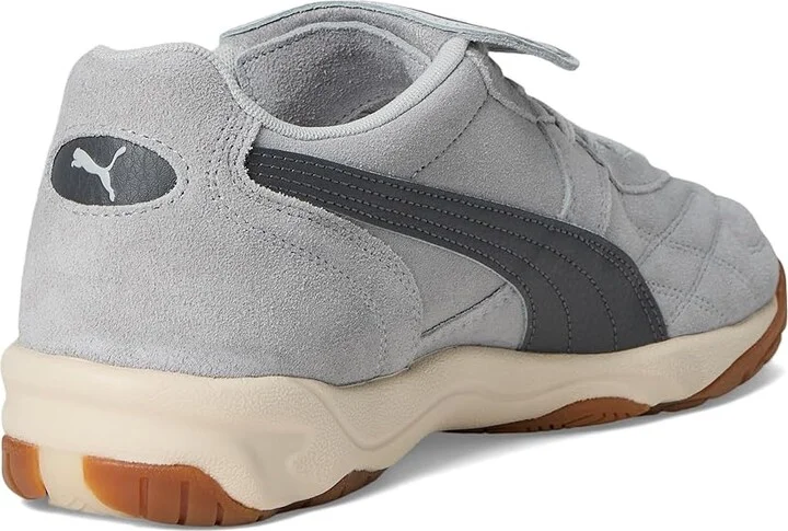 PUMA King Indoor Shoes Men's Shoes Gray Echo/Alpine Snow : 14 D - Medium, Leather - Image 4