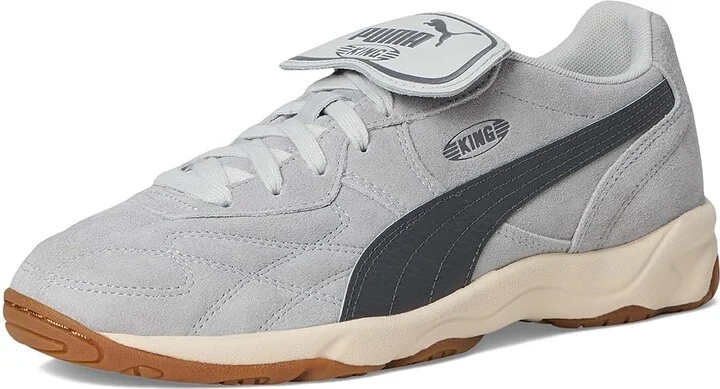 PUMA King Indoor Shoes Men's Shoes Gray Echo/Alpine Snow : 14 D - Medium, Leather - Image 5
