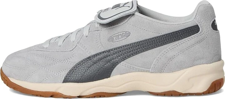 PUMA King Indoor Shoes Men's Shoes Gray Echo/Alpine Snow : 14 D - Medium, Leather - Image 6