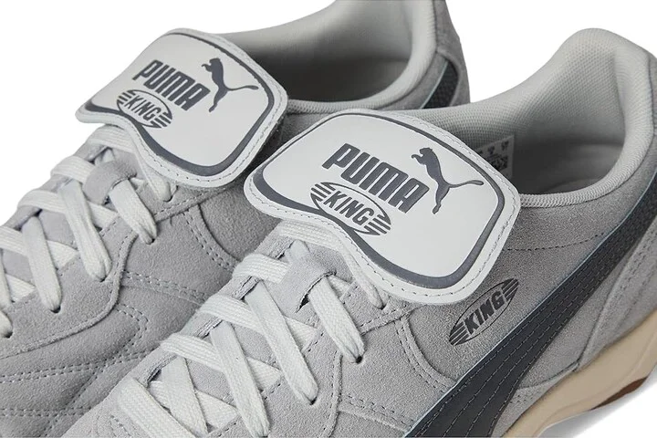 PUMA King Indoor Shoes Men's Shoes Gray Echo/Alpine Snow : 14 D - Medium, Leather - Image 7