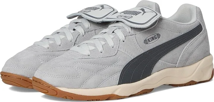 PUMA King Indoor Shoes Men's Shoes Gray Echo/Alpine Snow : 14 D - Medium, Leather