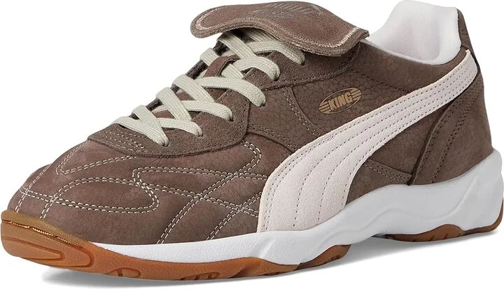 PUMA King Indoor Shoes Women's Boots Flat Bronze/White : 10 B - Medium, Leather - Image 5