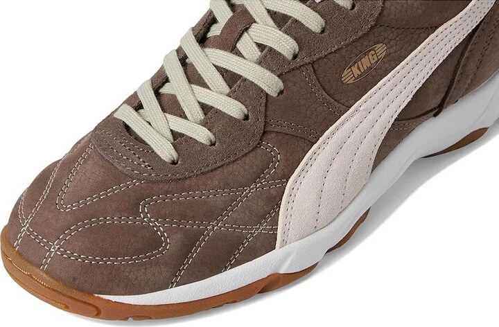PUMA King Indoor Shoes Women's Boots Flat Bronze/White : 10 B - Medium, Leather - Image 7