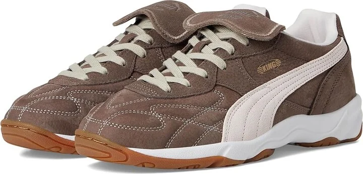 PUMA King Indoor Shoes Women's Boots Flat Bronze/White : 10 B - Medium, Leather