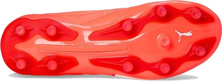 PUMA King Pro Firm, Artificial Ground Soccer Cleats Women's Soccer Shoes Glowing Red-Puma White-Red Fire : 6.5 B - Medium, Leather - Image 3