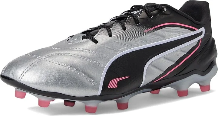 PUMA King Pro Firm, Artificial Ground Soccer Cleats Women's Soccer Shoes Puma Silver-Puma Black-Sun Struck-Puma White : 7.5 B - Medium - Image 5