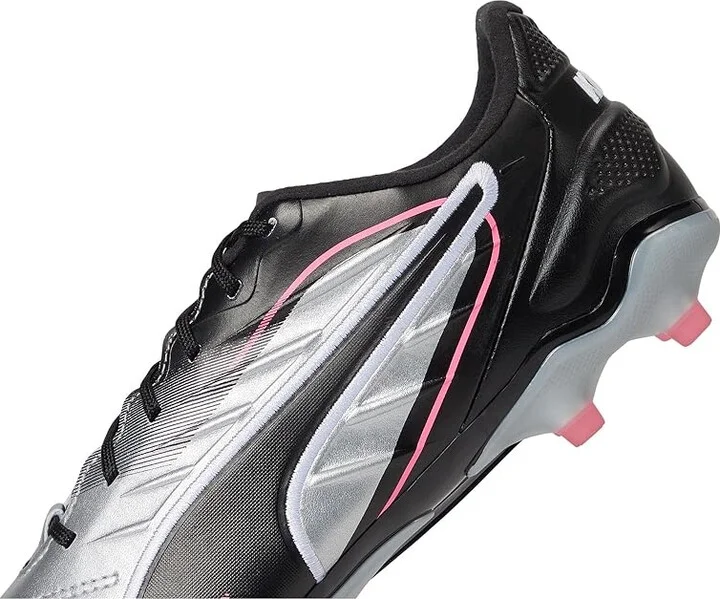 PUMA King Pro Firm, Artificial Ground Soccer Cleats Women's Soccer Shoes Puma Silver-Puma Black-Sun Struck-Puma White : 7.5 B - Medium - Image 7