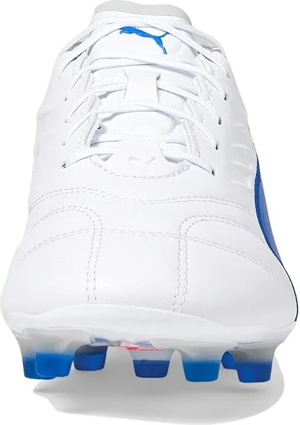 PUMA King Pro Firm, Artificial Ground Soccer Cleats Women's Soccer Shoes Puma White-Bluemazing-Flat Light Gray : 10.5 B - Medium, Synthetic - Image 3