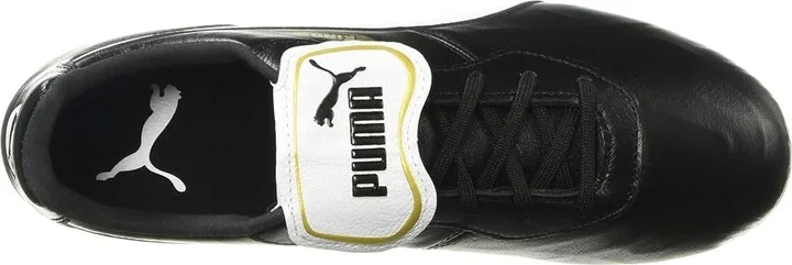 PUMA King Top FG Soccer Cleats Men's Soccer Shoes Puma Black/Puma White : 12 D - Medium, Leather - Image 3