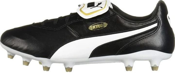PUMA King Top FG Soccer Cleats Men's Soccer Shoes Puma Black/Puma White : 12 D - Medium, Leather - Image 7
