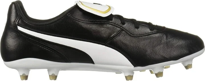 PUMA King Top FG Soccer Cleats Men's Soccer Shoes Puma Black/Puma White : 12 D - Medium, Leather - Image 8