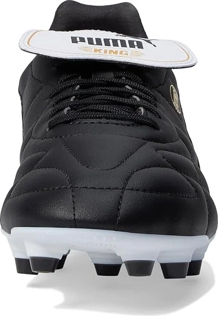 PUMA King Top Firm, Artificial Ground Soccer Cleats Men's Soccer Shoes PUMA Black/PUMA White/PUMA Gold : 7 D - Medium, Textile - Image 3