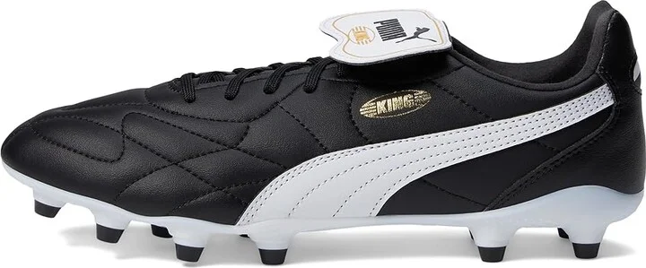 PUMA King Top Firm, Artificial Ground Soccer Cleats Men's Soccer Shoes PUMA Black/PUMA White/PUMA Gold : 7 D - Medium, Textile - Image 5