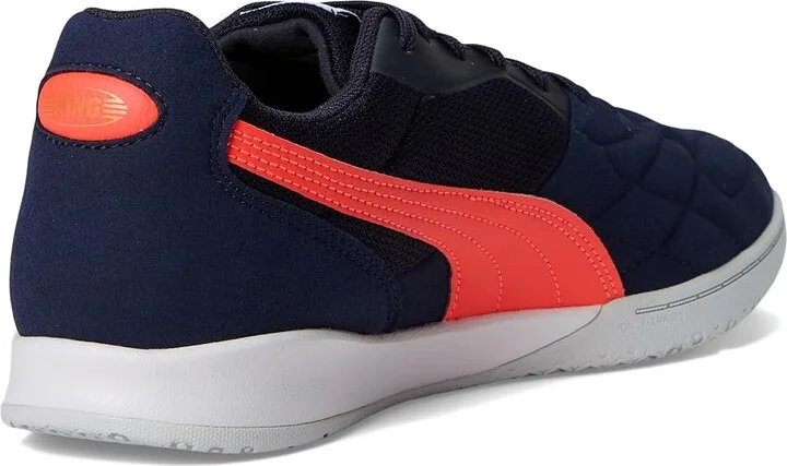 PUMA King Top Indoor Trainer Soccer Shoes Men's Soccer Shoes New Navy-Glowing Red-Silver Mist : 11.5 D - Medium, Rubber/Suede - Image 4