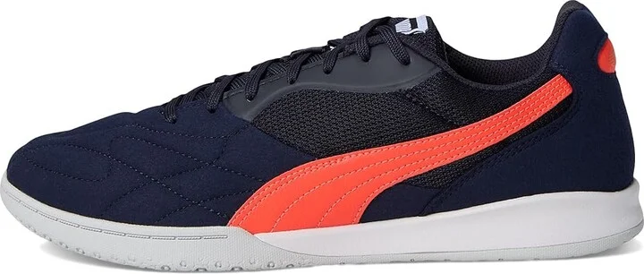 PUMA King Top Indoor Trainer Soccer Shoes Men's Soccer Shoes New Navy-Glowing Red-Silver Mist : 11.5 D - Medium, Rubber/Suede - Image 6