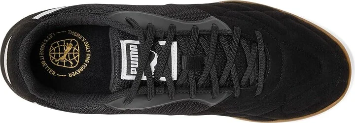 PUMA King Top Indoor Trainer Soccer Shoes Men's Soccer Shoes Puma Black-Puma White-Puma Gold : 7 D - Medium, Rubber/Suede - Image 2