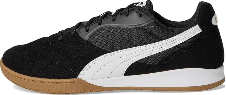 PUMA King Top Indoor Trainer Soccer Shoes Men's Soccer Shoes Puma Black-Puma White-Puma Gold : 7 D - Medium, Rubber/Suede - Image 6