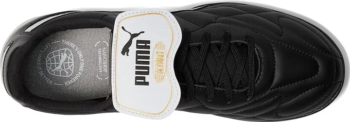 PUMA King Top Turf Training Soccer Cleats Men's Shoes PUMA Black/PUMA White/PUMA Gold : 7 D - Medium, Leather - Image 2