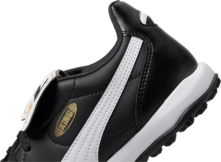 PUMA King Top Turf Training Soccer Cleats Men's Shoes PUMA Black/PUMA White/PUMA Gold : 7 D - Medium, Leather - Image 4