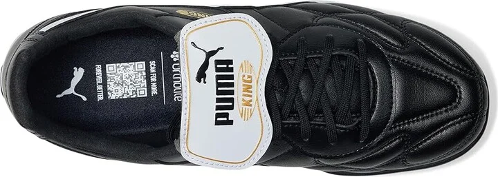 PUMA King Top Turf Training Soccer Cleats Men's Soccer Shoes Black/White/Gold : 7.5 D - Medium - Image 2