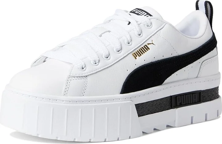 PUMA Mayze Shoes Women's Shoes Puma White/Puma Black : 6 B - Medium, Leather/Synthetic - Image 5