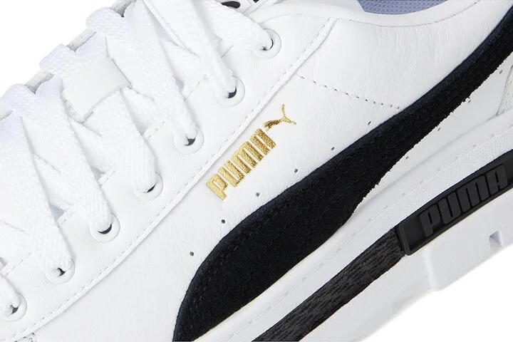PUMA Mayze Shoes Women's Shoes Puma White/Puma Black : 6 B - Medium, Leather/Synthetic - Image 7