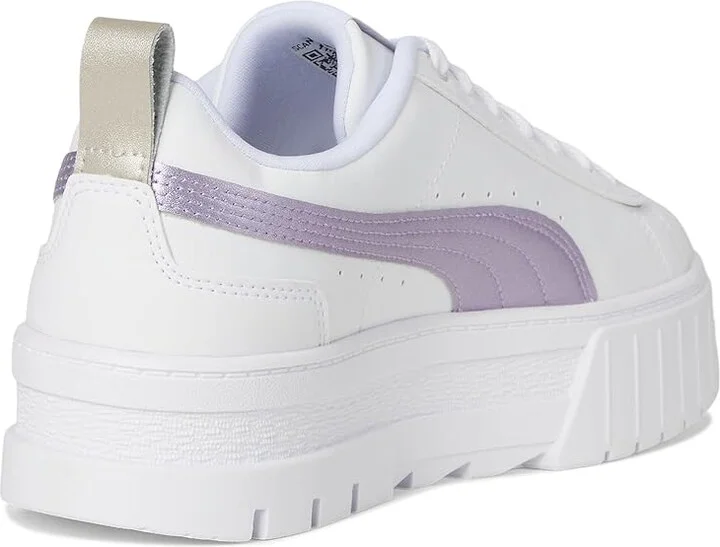 PUMA Mayze Sneakers Women's Snow Shoes Puma White/Feather Gray : 9 B - Medium, Leather - Image 4