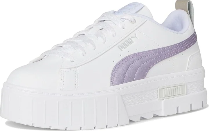 PUMA Mayze Sneakers Women's Snow Shoes Puma White/Feather Gray : 9 B - Medium, Leather - Image 5