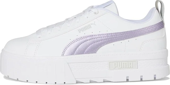 PUMA Mayze Sneakers Women's Snow Shoes Puma White/Feather Gray : 9 B - Medium, Leather - Image 6