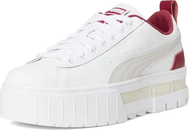 PUMA Mayze Sneakers Women's Snow Shoes Puma White/Port : 11 B - Medium, Leather - Image 5