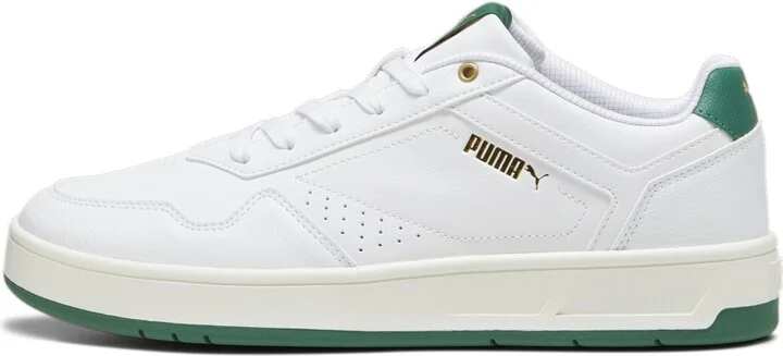PUMA Men's Court Classic Sneaker White-Vine Gold