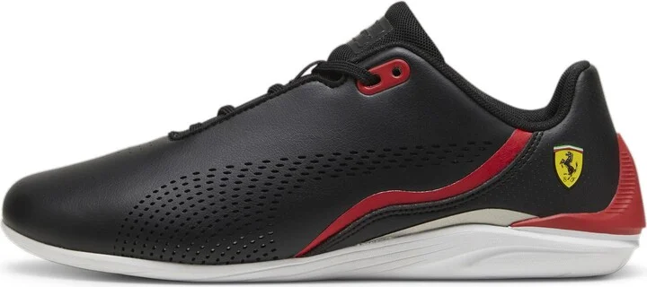 PUMA Men's Ferrari Drift Cat Decima Sneaker Black-Rosso Corsa Black