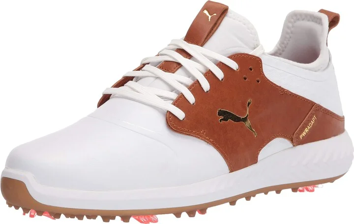 Puma White-leather Brown-puma Team Gold