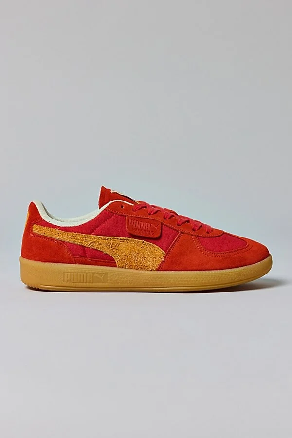 Puma Men's Palermo Weathered Look Sneaker in Red Fire/Dark Poppy - Image 2