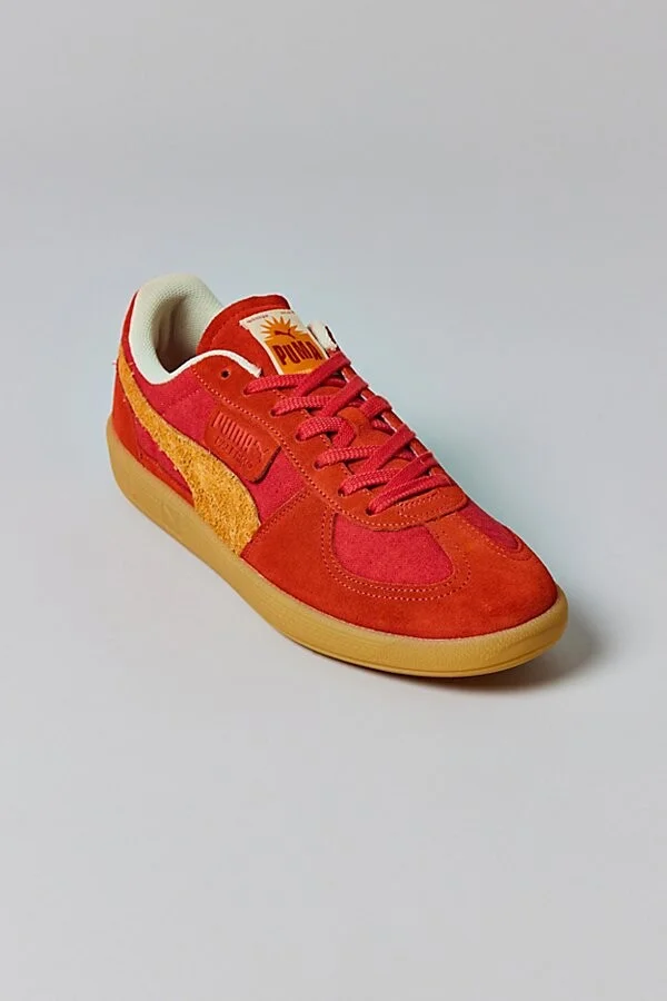 Puma Men's Palermo Weathered Look Sneaker in Red Fire/Dark Poppy - Image 3