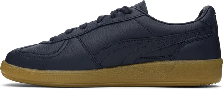 PUMA Navy Palermo Leather Sneakers - Image 3