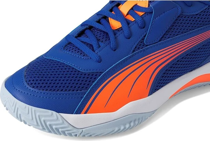 PUMA Nova Court Pickleball Shoes Men's Shoes Vivid Blue/Heat Fire/White/Glowing Red : 10.5 D - Medium, Leather/Synthetic - Image 7