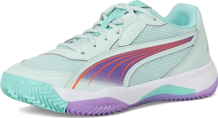 PUMA Nova Court Pickleball Shoes Women's Shoes Peaceful Blue/Purple Glimmer/Safe Lake : 7 B - Medium, Synthetic/Textile - Image 5