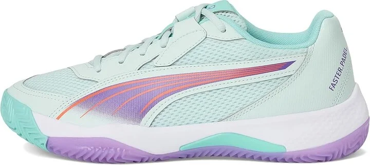 PUMA Nova Court Pickleball Shoes Women's Shoes Peaceful Blue/Purple Glimmer/Safe Lake : 7 B - Medium, Synthetic/Textile - Image 6