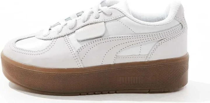 PUMA Palermo Elevata platform sneakers in gray - Image 2