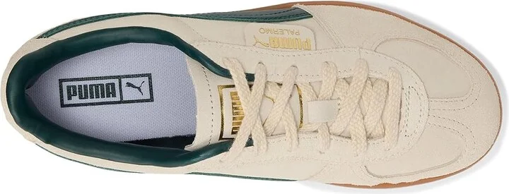 PUMA Palermo Elevata Shoes Women's Snow Shoes Alpine Snow/Green Terrain : 11 B - Medium, Leather/Suede - Image 2