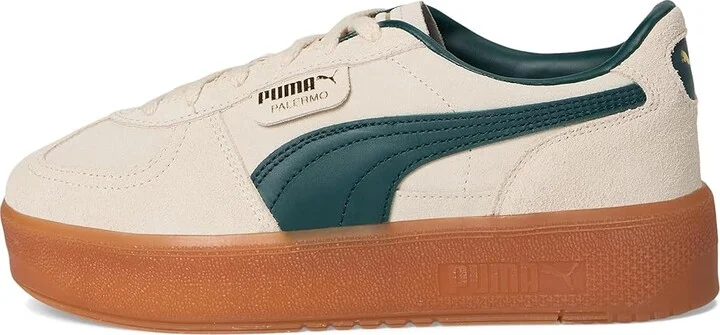 PUMA Palermo Elevata Shoes Women's Snow Shoes Alpine Snow/Green Terrain : 11 B - Medium, Leather/Suede - Image 6