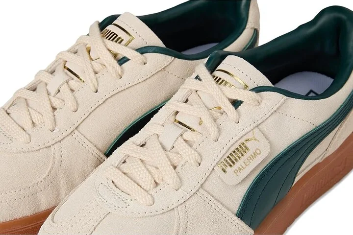 PUMA Palermo Elevata Shoes Women's Snow Shoes Alpine Snow/Green Terrain : 11 B - Medium, Leather/Suede - Image 7