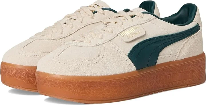 PUMA Palermo Elevata Shoes Women's Snow Shoes Alpine Snow/Green Terrain : 11 B - Medium, Leather/Suede