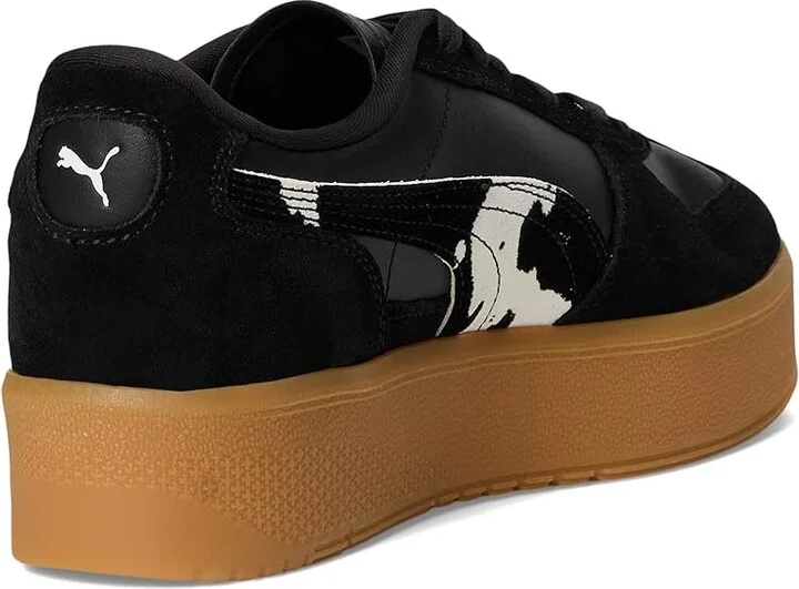 PUMA Palermo Elevata Shoes Women's Snow Shoes Black/Gum : 6.5 B - Medium, Leather/Suede - Image 4
