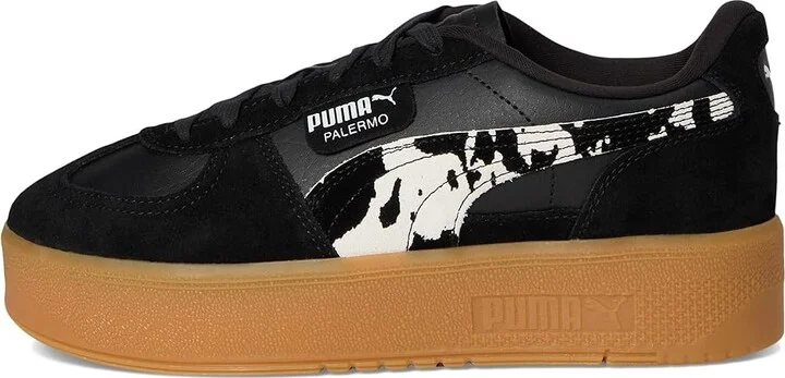 PUMA Palermo Elevata Shoes Women's Snow Shoes Black/Gum : 6.5 B - Medium, Leather/Suede - Image 6